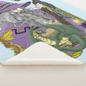 ウィザードドラゴンパープルファンタジー シェルパブランケット (3/4)