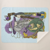 ウィザードドラゴンパープルファンタジー シェルパブランケット (正面(横))