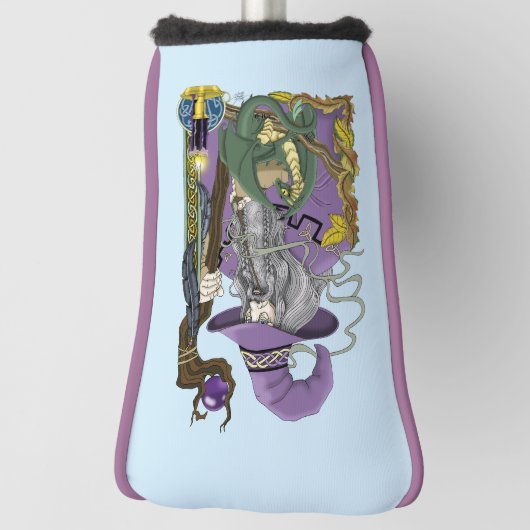 ウィザードドラゴンファンタジー紫 ゴルフヘッドカバー (回転90)