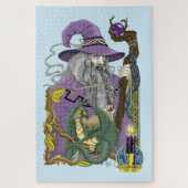 ウィザードドラゴンファンタジー紫 ジグソーパズル (縦)