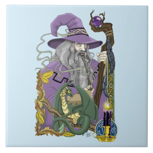 ウィザードドラゴンファンタジー紫 タイル (正面)