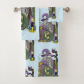 ウィザードドラゴンファンタジー紫 バスタオルセット (インサイチュ)