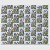 ウィザードドラゴンファンタジー紫 ラッピングペーパー (フラット)