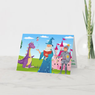 ウィザードナイトドラゴン妖精の物語キッズファブカラフル カード