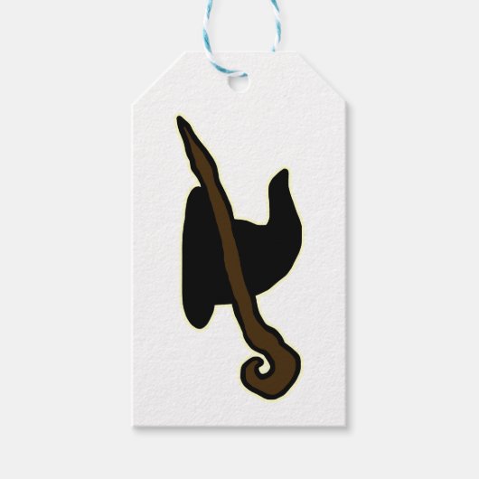 ウィザードハットとスタッフ ギフトタグ (正面)