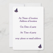 ウィザードハットハロウィーンの衣装パーティの招待状 招待状 (裏面)