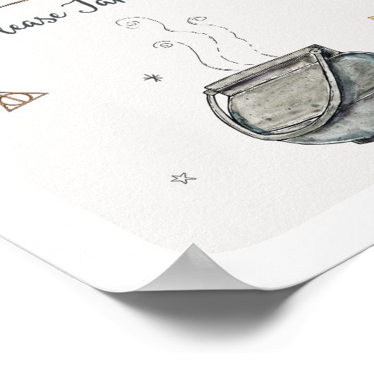 ウィザードパーティの好意の署名 ポスター (角)