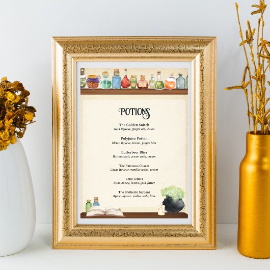 ウィザードパーティーカクテルメニューカードポスター ポスター