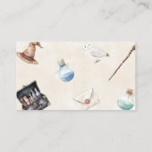 ウィザードベビーシャワーおしゃぶり狩りゲームアクティビティ エンクロージャーカード (裏面)