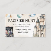 ウィザードベビーシャワーおしゃぶり狩りゲームアクティビティ エンクロージャーカード (正面)