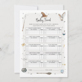 ウィザードベビーシャワーベビートリビアゲーム 招待状