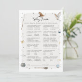 ウィザードベビーシャワーベビートリビアゲーム 招待状 (スタンド正面)