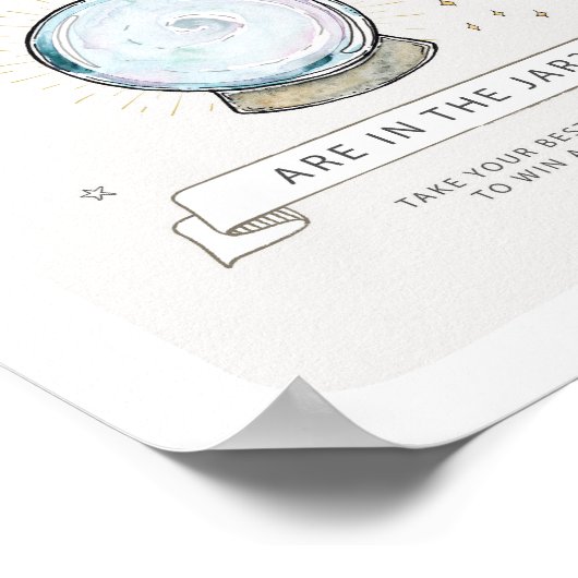 ウィザードベビーシャワー瓶の中に靴下が何個入っているか ポスター (角)