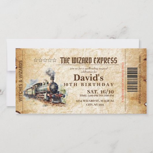 ウィザードマジカルファブラス子供の誕生日パーティー シーズンカード (正面)