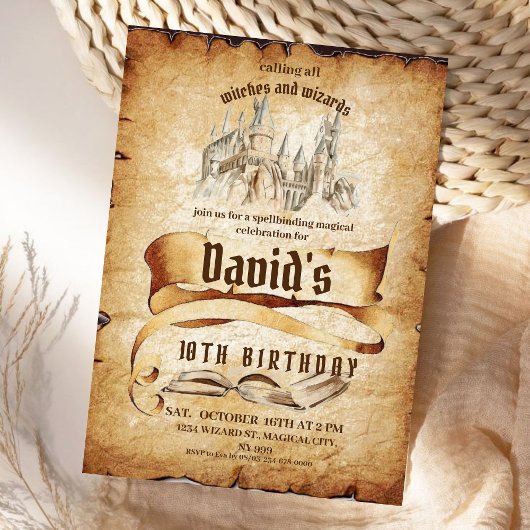 ウィザードマジカルファブラス子供の誕生日パーティー 招待状