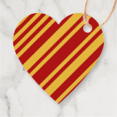 ウィザードレッドおよび金ゴールド空白のハート フェイバータグ (裏面)