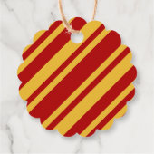 ウィザードレッドと金ゴールド空白ののスキャロプ フェイバータグ (裏面)