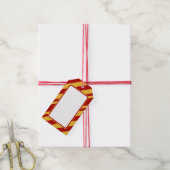 ウィザードレッドと金ゴールド空白のギフトラベル ギフトタグ (より糸付き)