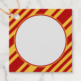 ウィザードレッドと金ゴールド空白のスクエア フェイバータグ