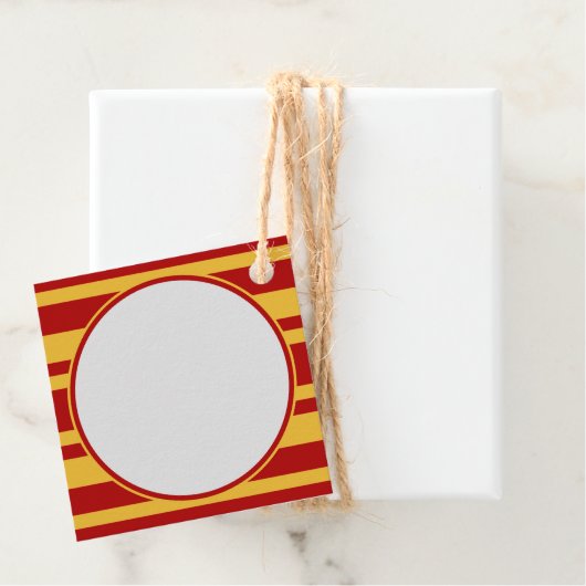 ウィザードレッドと金ゴールド空白のダイヤモンド フェイバータグ (インサイチュ)