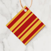 ウィザードレッドと金ゴールド空白のダイヤモンド フェイバータグ (裏面)