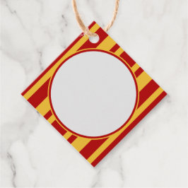 ウィザードレッドと金ゴールド空白のダイヤモンド フェイバータグ