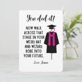 ウィザードローブと帽子おもしろい卒業カスタムカード シーズンカード (スタンド正面)