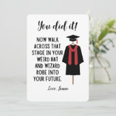 ウィザードローブと帽子おもしろい卒業カスタムカード シーズンカード (スタンド正面)