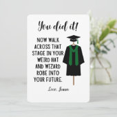 ウィザードローブと帽子おもしろい卒業カスタムカード シーズンカード (スタンド正面)