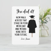 ウィザードローブと帽子おもしろい卒業カスタムカード シーズンカード (スタンド正面)