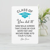 ウィザードローブと帽子の卒業2025おもしろいカスタム シーズンカード (スタンド正面)