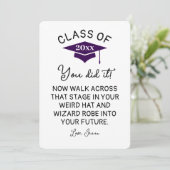 ウィザードローブと帽子の卒業2025おもしろいカスタム シーズンカード (スタンド正面)