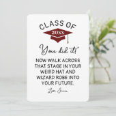 ウィザードローブと帽子の卒業2025おもしろいカスタム シーズンカード (スタンド正面)