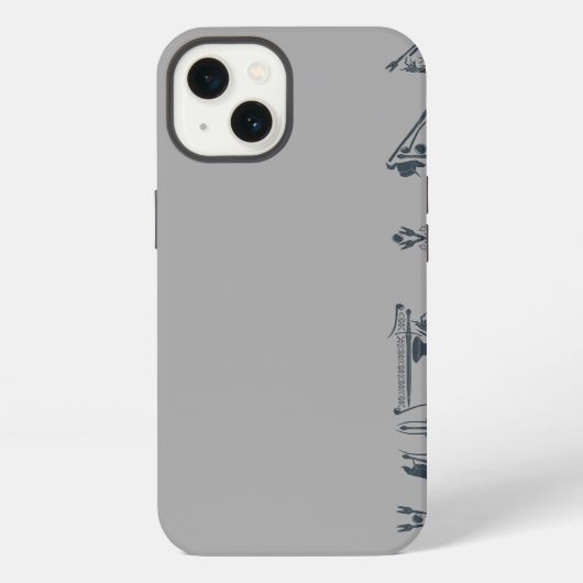 ウィザード兵器のコラージュ iPhoneケース (裏面)