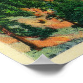 ウィザード島の距離を表示するクレーター湖 ポスター (角)