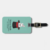 ウィザード帽子の個人用設定で可愛いバニー ラゲッジタグ (正面横)