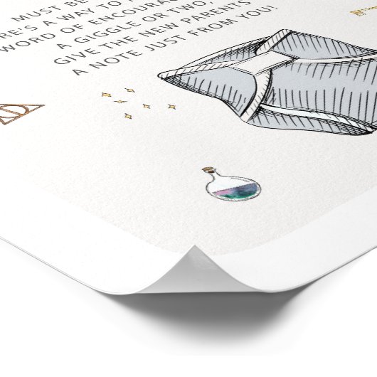 ウィザード深夜おむつ赤ちゃんシャワーのサイン ポスター (角)