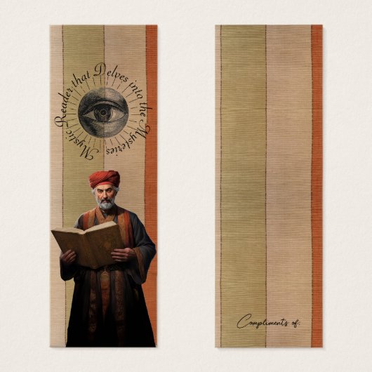 ウィザード神秘的な読者のカスタムブックマーク (正面&裏面)