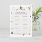 ウィザード赤ちゃんシャワーベビー予測ゲーム 招待状 (スタンド正面)