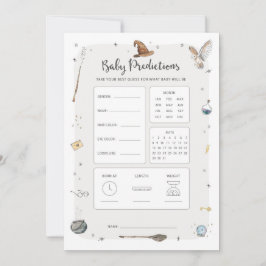 ウィザード赤ちゃんシャワーベビー予測ゲーム 招待状