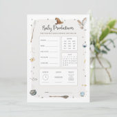 ウィザード赤ちゃんシャワーベビー予測ゲーム 招待状 (スタンド正面)