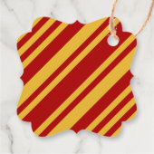 ウィザード赤と金ゴールド空白ののファンシー正方形 フェイバータグ (裏面)