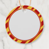 ウィザード赤と金ゴールド空白の円 フェイバータグ (正面)