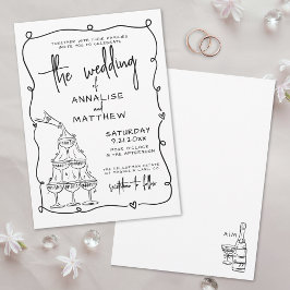 ウィザード風手描きウェディング 招待状