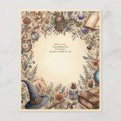 ウィザード魔女パーティーヴィンテージ魔法の魔法の杖の帽子 チラシ (裏面)