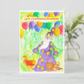 ウィザード魔法吹き出し誕生日パーティーの招待 招待状 (スタンド正面)