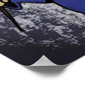 ウィザード&カエルB&W背景 ポスター (角)