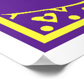 ウィザード、黄色と紫のベクトルスケッチ ポスター (角)