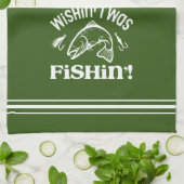 ウィシおもしろいンはフィッシュイン キッチンタオル (折り畳み)
