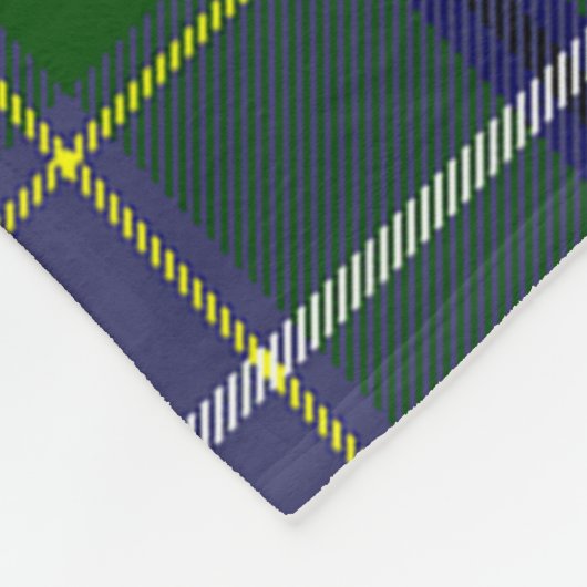 ウィシャート狩りクランバッジタータンチェックプレイド フリースブランケット (角)